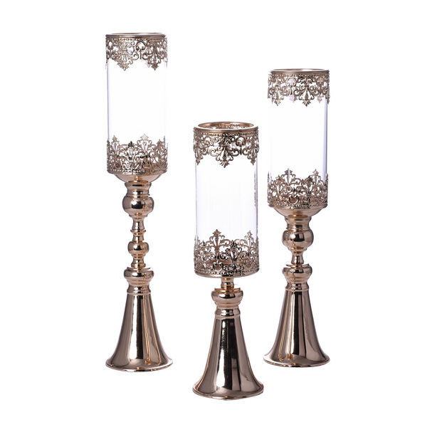 Glass Candle Holder Set