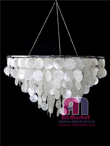 capiz shell chandeliers