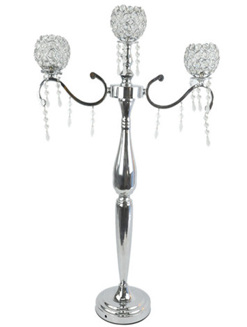 Three Arms Crystal Candelabra